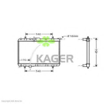 KAGER 31-0890 Радиатор, охлаждение двигателя для PEUGEOT (Пежо) KAGER 31-0890 Радиатор, охлаждение двигателя для PEUGEOT (Пежо)