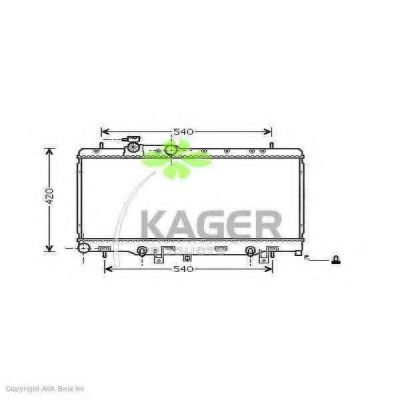 KAGER 31-1038 Радиатор, охлаждение двигателя для SUBARU LIBERTY OUTBACK (Субару Либэртъ аутбэк) KAGER 31-1038 Радиатор, охлаждение двигателя для SUBARU LIBERTY OUTBACK (Субару Либэртъ аутбэк)