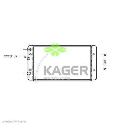KAGER 31-1210 Радиатор, охлаждение двигателя 