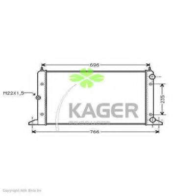 KAGER 31-1212 Радиатор, охлаждение двигателя для VOLKSWAGEN SHARAN (Фольксваген Шаран) KAGER 31-1212 Радиатор, охлаждение двигателя для VOLKSWAGEN SHARAN (Фольксваген Шаран)