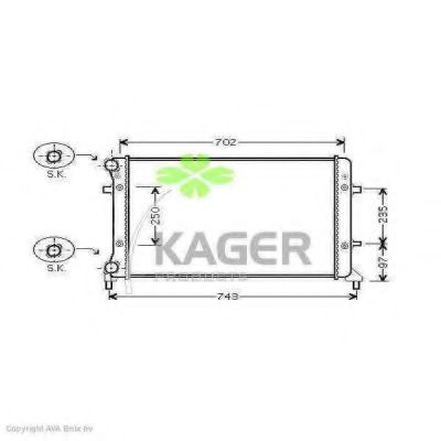 KAGER 31-1225 Радиатор, охлаждение двигателя для SEAT ALTEA (Сеат Алтэа) KAGER 31-1225 Радиатор, охлаждение двигателя для SEAT ALTEA (Сеат Алтэа)