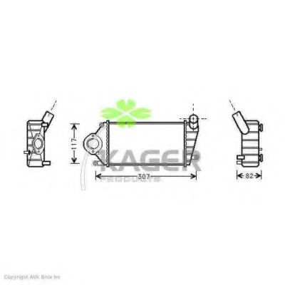 KAGER 31-1235 Интеркулер 