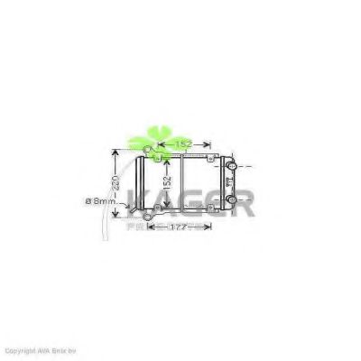KAGER 31-1252 Радиатор, охлаждение двигателя 