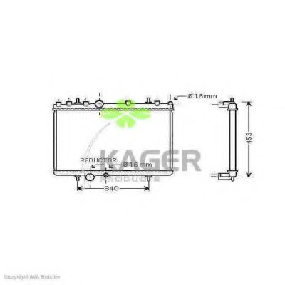 KAGER 31-1455 Радиатор, охлаждение двигателя 