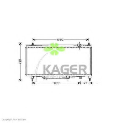 KAGER 31-1529 Радиатор, охлаждение двигателя для PEUGEOT (Пежо) KAGER 31-1529 Радиатор, охлаждение двигателя для PEUGEOT (Пежо)