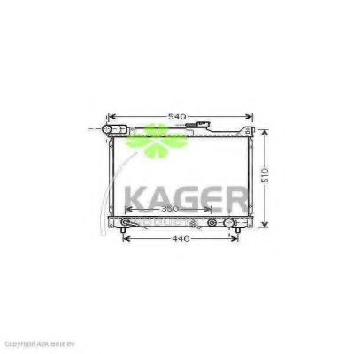 KAGER 31-2348 Радиатор, охлаждение двигателя 
