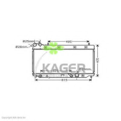 KAGER 31-2418 Радиатор, охлаждение двигателя для HONDA FIT II (Хонда Фит 2) KAGER 31-2418 Радиатор, охлаждение двигателя для HONDA FIT II (Хонда Фит 2)