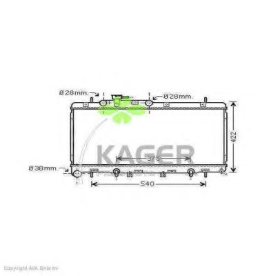 KAGER 31-2793 Радиатор, охлаждение двигателя для SUBARU LIBERTY OUTBACK (Субару Либэртъ аутбэк) KAGER 31-2793 Радиатор, охлаждение двигателя для SUBARU LIBERTY OUTBACK (Субару Либэртъ аутбэк)