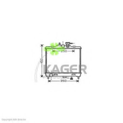 KAGER 31-2860 Радиатор, охлаждение двигателя 