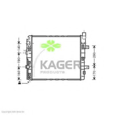 KAGER 31-3465 Радиатор, охлаждение двигателя 