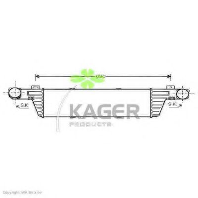 KAGER 31-3846 Интеркулер 
