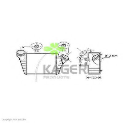 KAGER 31-3934 Интеркулер 