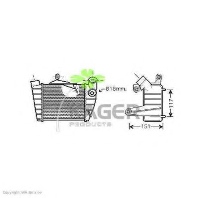 KAGER 31-3983 Интеркулер 