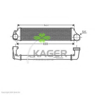 KAGER 31-4105 Интеркулер для AUDI TT (Ауди Тт) KAGER 31-4105 Интеркулер для AUDI TT (Ауди Тт)