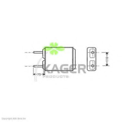 KAGER 32-0076 Теплообменник, отопление салона для OPEL CORSA A (Опель Cорса а) KAGER 32-0076 Теплообменник, отопление салона для OPEL CORSA A (Опель Cорса а)