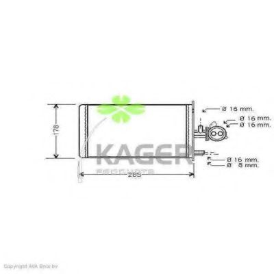 KAGER 32-0099 Теплообменник, отопление салона для PEUGEOT (Пежо) KAGER 32-0099 Теплообменник, отопление салона для PEUGEOT (Пежо)