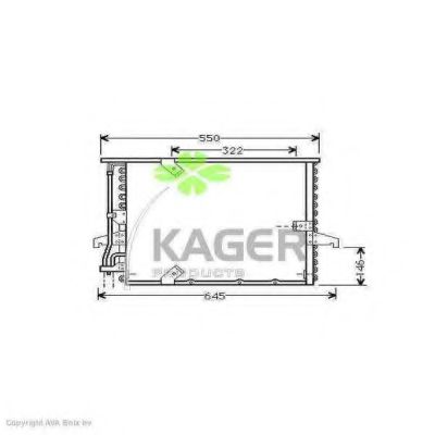 KAGER 94-5041 Конденсатор, кондиционер для BMW 3 (Бмв 3) KAGER 94-5041 Конденсатор, кондиционер для BMW 3 (Бмв 3)