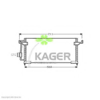 KAGER 94-5061 Конденсатор, кондиционер для CITROëN (Cитроëн) KAGER 94-5061 Конденсатор, кондиционер для CITROëN (Cитроëн)