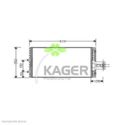 KAGER 94-5063 Конденсатор, кондиционер для CITROëN (Cитроëн) KAGER 94-5063 Конденсатор, кондиционер для CITROëN (Cитроëн)