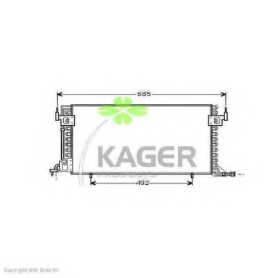 KAGER 94-5064 Конденсатор, кондиционер для PEUGEOT PARTNER PATAGONICA / URBANA (Пежо Партнер патагоника / урбана) KAGER 94-5064 Конденсатор, кондиционер для PEUGEOT PARTNER PATAGONICA / URBANA (Пежо Партнер патагоника / урбана)