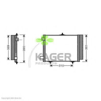KAGER 94-5071 Конденсатор, кондиционер для CITROëN (Cитроëн) KAGER 94-5071 Конденсатор, кондиционер для CITROëN (Cитроëн)