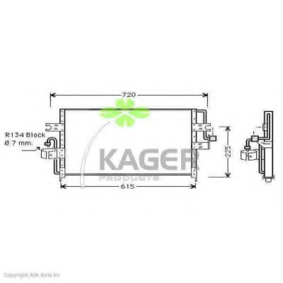 KAGER 94-5081 Конденсатор, кондиционер для NISSAN PRIMERA (Ниссан Примера) KAGER 94-5081 Конденсатор, кондиционер для NISSAN PRIMERA (Ниссан Примера)