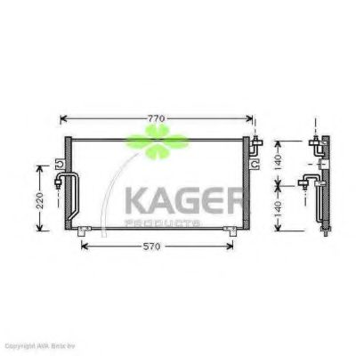 KAGER 94-5083 Конденсатор, кондиционер для NISSAN PRIMERA (Ниссан Примера) KAGER 94-5083 Конденсатор, кондиционер для NISSAN PRIMERA (Ниссан Примера)