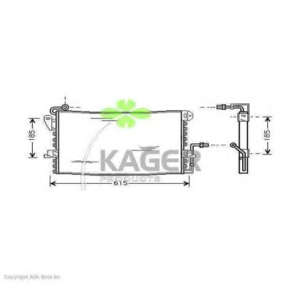 KAGER 94-5107 Конденсатор, кондиционер для FORD FIESTA (Форд Фиэста) KAGER 94-5107 Конденсатор, кондиционер для FORD FIESTA (Форд Фиэста)