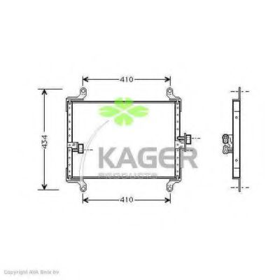 KAGER 94-5141 Конденсатор, кондиционер для CITROëN (Cитроëн) KAGER 94-5141 Конденсатор, кондиционер для CITROëN (Cитроëн)