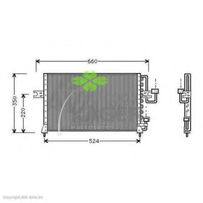 KAGER 94-5173 Конденсатор, кондиционер для HYUNDAI EXCEL (Хендай Эxcэл) KAGER 94-5173 Конденсатор, кондиционер для HYUNDAI EXCEL (Хендай Эxcэл)