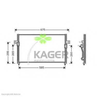 KAGER 94-5174 Конденсатор, кондиционер для HYUNDAI GRACE (Хендай Граcэ) KAGER 94-5174 Конденсатор, кондиционер для HYUNDAI GRACE (Хендай Граcэ)