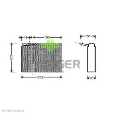 KAGER 94-5304 Испаритель, кондиционер для PEUGEOT 206 SW (Пежо 206 св) KAGER 94-5304 Испаритель, кондиционер для PEUGEOT 206 SW (Пежо 206 св)