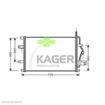 KAGER 94-5384 Конденсатор, кондиционер для VOLVO (Вольво) KAGER 94-5384 Конденсатор, кондиционер для VOLVO (Вольво)