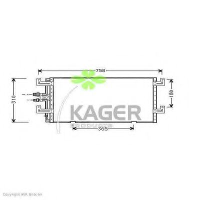 KAGER 94-5394 Конденсатор, кондиционер для VOLKSWAGEN LT 28-50 (Фольксваген Лт 28-50) KAGER 94-5394 Конденсатор, кондиционер для VOLKSWAGEN LT 28-50 (Фольксваген Лт 28-50)