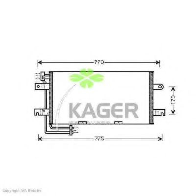 KAGER 94-5405 Конденсатор, кондиционер для VOLKSWAGEN T5 (Фольксваген Т5) KAGER 94-5405 Конденсатор, кондиционер для VOLKSWAGEN T5 (Фольксваген Т5)