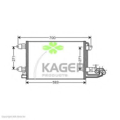 KAGER 94-5406 Конденсатор, кондиционер для SEAT ALTEA (Сеат Алтэа) KAGER 94-5406 Конденсатор, кондиционер для SEAT ALTEA (Сеат Алтэа)