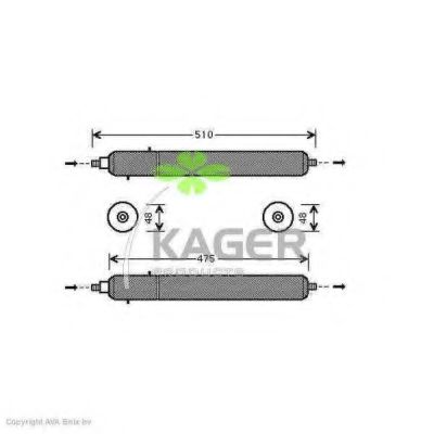 KAGER 94-5509 Осушитель, кондиционер для JAGUAR VANDEN PLAS (Ягуар Vандэн плас) KAGER 94-5509 Осушитель, кондиционер для JAGUAR VANDEN PLAS (Ягуар Vандэн плас)