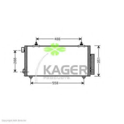 KAGER 94-5894 Конденсатор, кондиционер для TOYOTA CELICA (Тойота/тоета Cэлиcа) KAGER 94-5894 Конденсатор, кондиционер для TOYOTA CELICA (Тойота/тоета Cэлиcа)