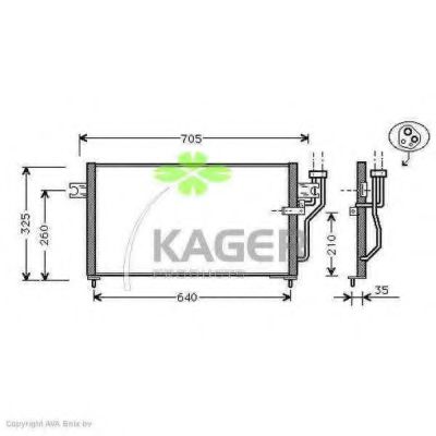 KAGER 94-5925 Конденсатор, кондиционер для MITSUBISHI LANCER IV (Митсубиши/митсубиси Ланcэр иv) KAGER 94-5925 Конденсатор, кондиционер для MITSUBISHI LANCER IV (Митсубиши/митсубиси Ланcэр иv)