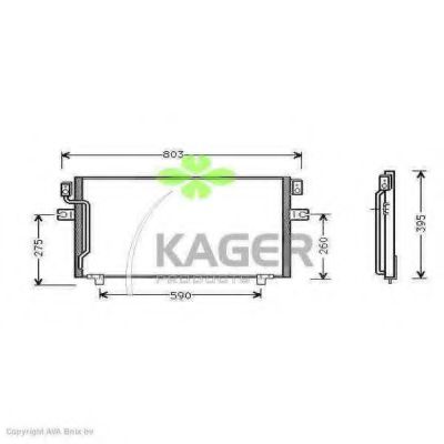KAGER 94-6105 Конденсатор, кондиционер для NISSAN (Ниссан) KAGER 94-6105 Конденсатор, кондиционер для NISSAN (Ниссан)