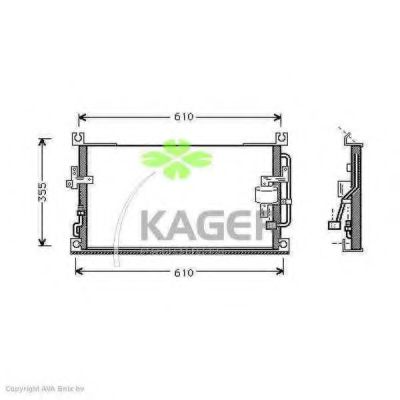 KAGER 94-6134 Конденсатор, кондиционер для MITSUBISHI COLT/RODEO (Митсубиши/митсубиси Cолт/родэо) KAGER 94-6134 Конденсатор, кондиционер для MITSUBISHI COLT/RODEO (Митсубиши/митсубиси Cолт/родэо)