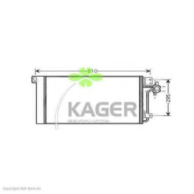 KAGER 94-6349 Конденсатор, кондиционер для VOLKSWAGEN T5 (Фольксваген Т5) KAGER 94-6349 Конденсатор, кондиционер для VOLKSWAGEN T5 (Фольксваген Т5)