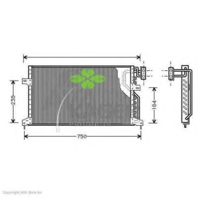 KAGER 94-6390 Конденсатор, кондиционер для CHRYSLER (Крайслер) KAGER 94-6390 Конденсатор, кондиционер для CHRYSLER (Крайслер)