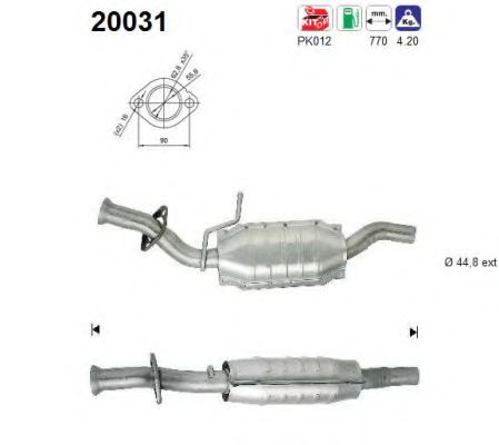 AS 20031 Катализатор для FORD FIESTA (Форд Фиэста) AS 20031 Катализатор для FORD FIESTA (Форд Фиэста)