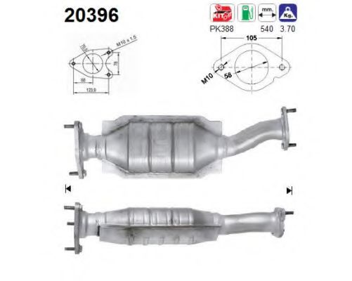 AS 20396 Катализатор для FORD COUGAR (Форд Cоугар) AS 20396 Катализатор для FORD COUGAR (Форд Cоугар)