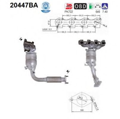 AS 20447BA Катализатор для FORD STREET KA (Форд Стрээт ка) AS 20447BA Катализатор для FORD STREET KA (Форд Стрээт ка)
