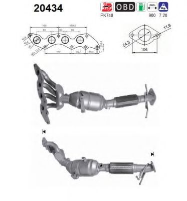 AS 20434 Катализатор для FORD MONDEO IV (Форд Мондео 4) AS 20434 Катализатор для FORD MONDEO IV (Форд Мондео 4)
