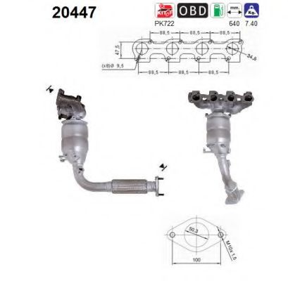 AS 20447 Катализатор для FORD STREET KA (Форд Стрээт ка) AS 20447 Катализатор для FORD STREET KA (Форд Стрээт ка)