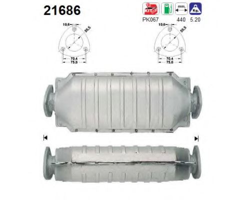 AS 21686 Катализатор для OPEL OMEGA A (Опель Омэга а) AS 21686 Катализатор для OPEL OMEGA A (Опель Омэга а)