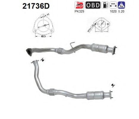 AS 21736D Катализатор для OPEL FRONTERA B (Опель Фронтера б) AS 21736D Катализатор для OPEL FRONTERA B (Опель Фронтера б)
